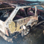 Idoso ateia fogo no próprio carro em Guanambi.