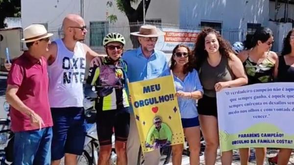 Aos 62 anos, ciclista pedalou de São Paulo a Guanambi em sete dias. Foto: Reprodução