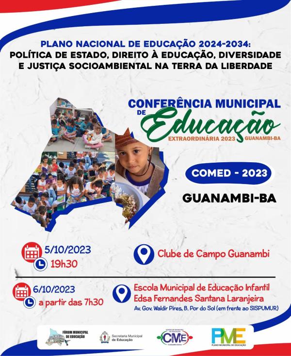 Conferência Guanambi 2023: Educação para o Futuro com Justiça e Diversidade.